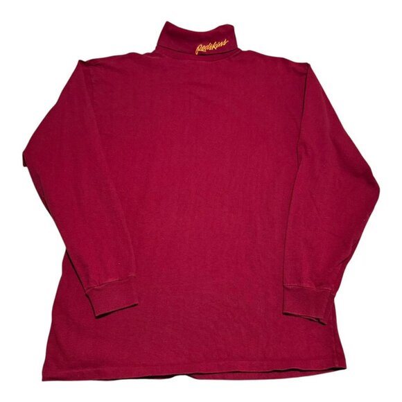 Vintage 90s Logo‎ Athletic Washington Redskins Mock Neck Long Sleeve Shirt M - Picture 1 of 5